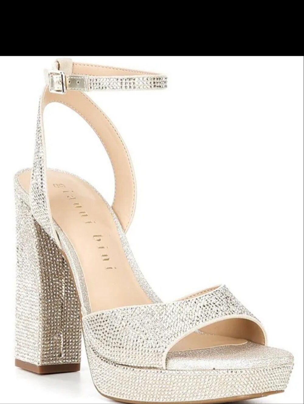 Gianni Bini Andreya Rhinestone Embellished Platform Dress Sandals Size 8.5